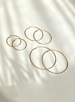 Guessing Game Hoop Earring Pack Gold