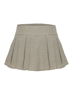 product Princess Polly Hariette Pleat Mini Skirt Brown Plaid Mini Skirts 