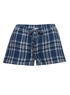 In The Morning Sleep Short Blue Check