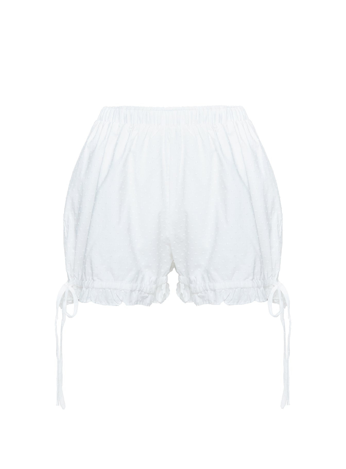 Invisible String Lace Sleep Short White