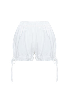Invisible String Lace Sleep Short White