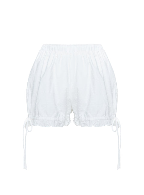 Invisible String Lace Sleep Short White