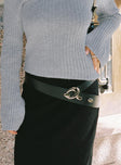 Jaide Low Waist Belt Black / Silver