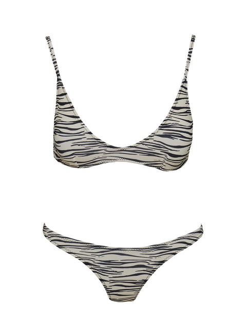 Zebra print bikini bottoms High cut leg, cheeky cut bottoms, thin sides