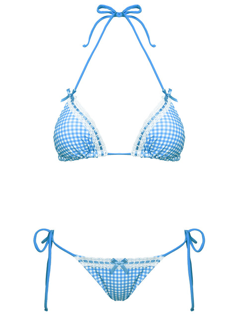 Crispy Bikini Bottoms Blue Gingham