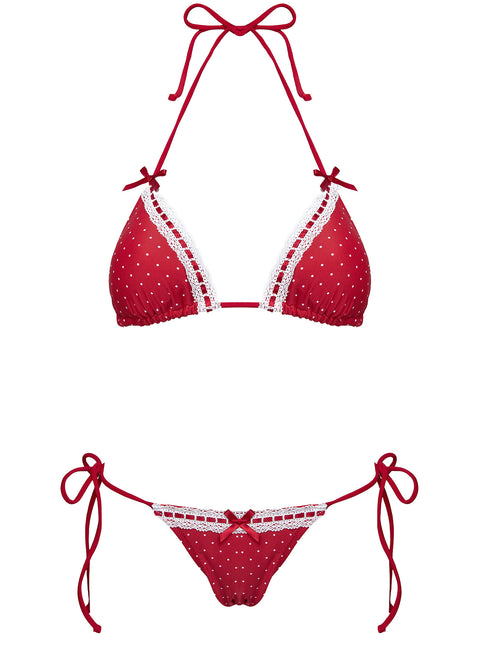 Crispy Bikini Bottoms Red Polka
