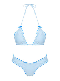 Kathrine High Cut Cheeky Bikini Bottoms Sky Blue