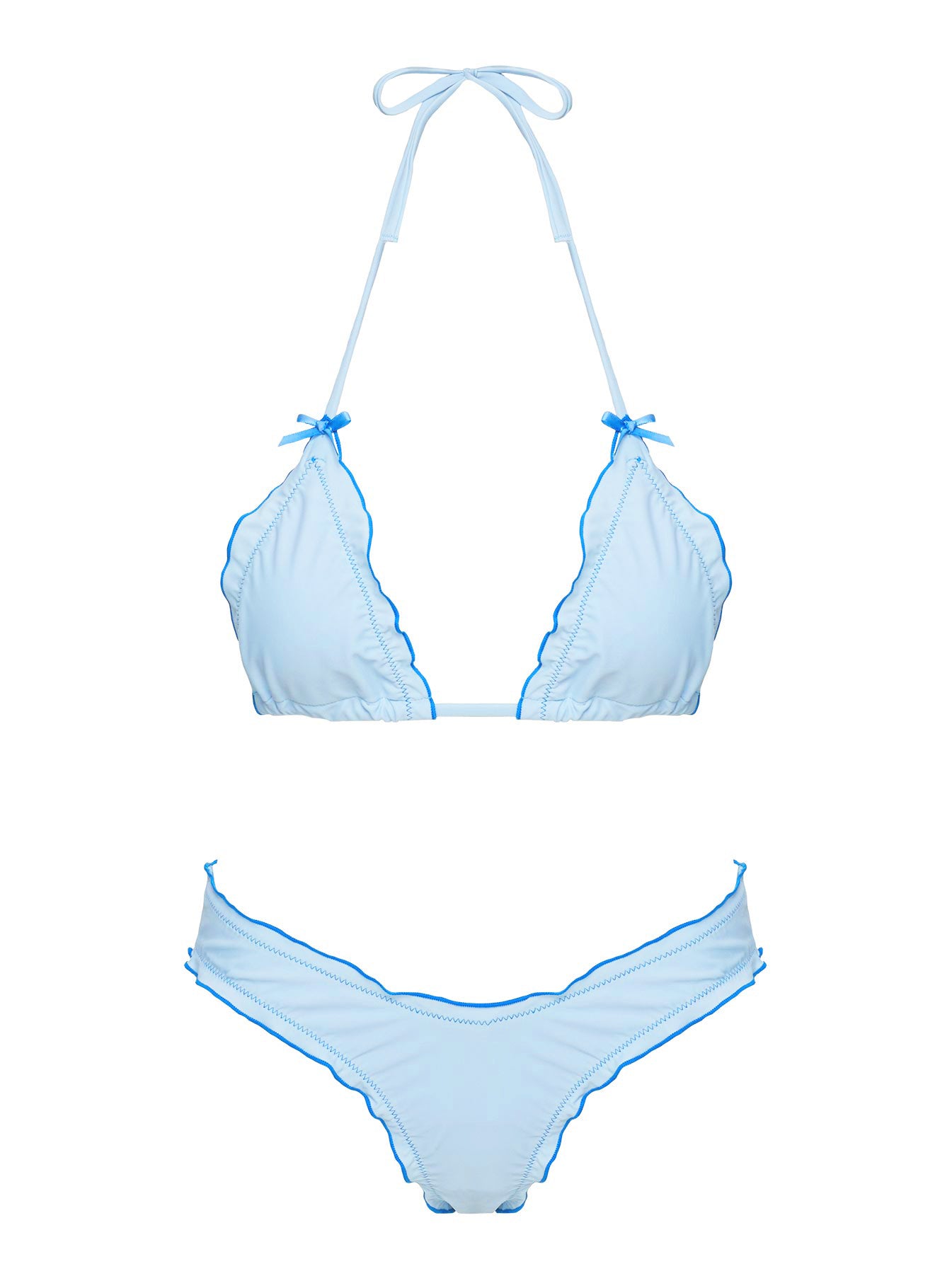 Kathrine Triangle Bikini Top Sky Blue