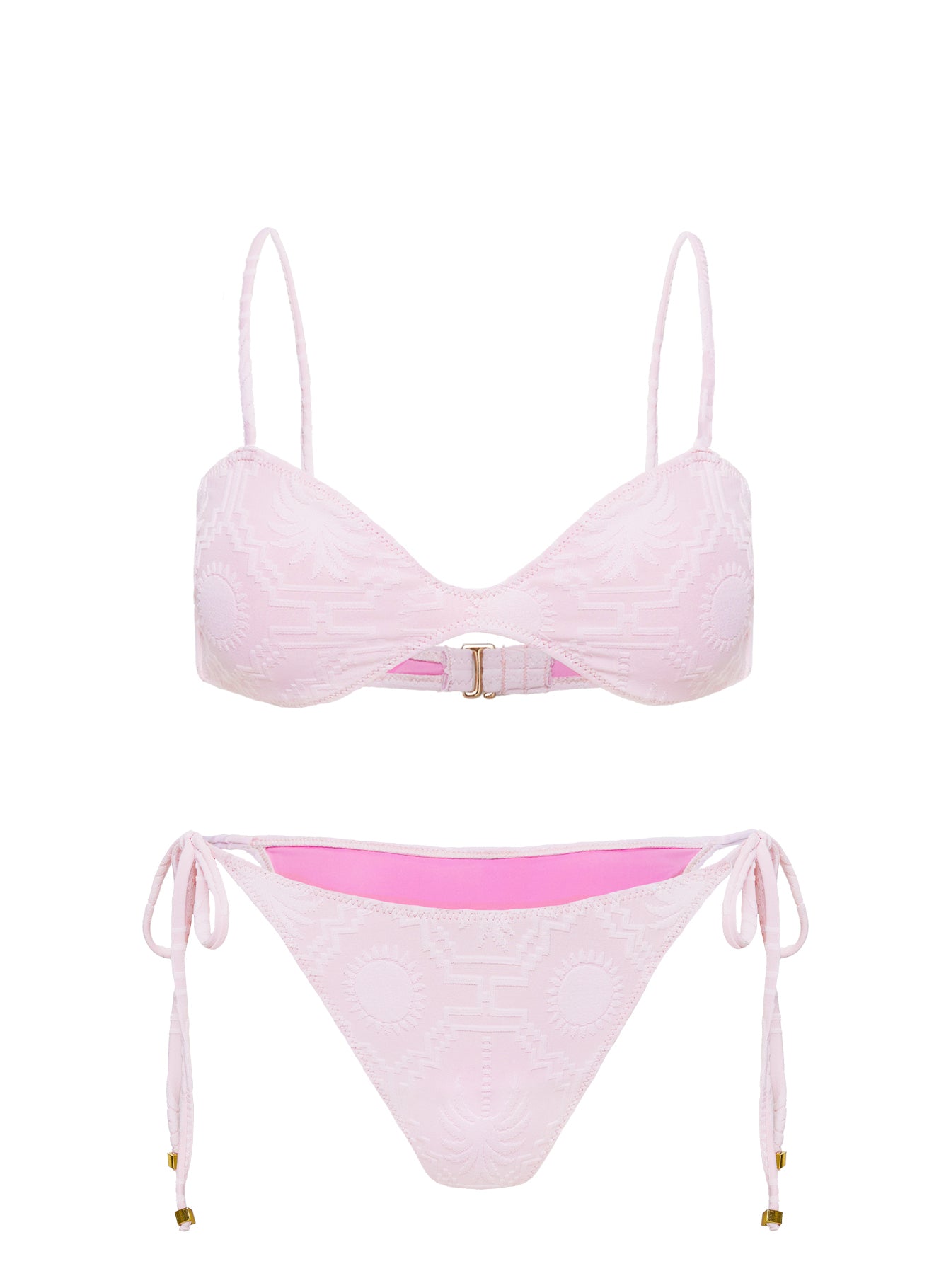 Nell Tie Side Bikini Bottoms Pink