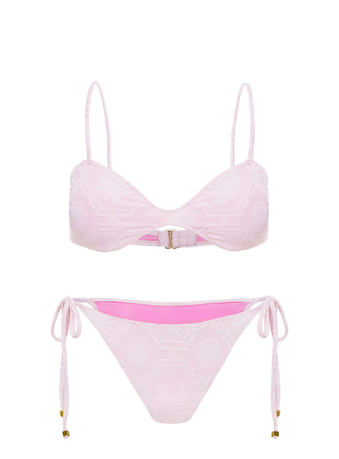 Nell Tie Side Bikini Bottoms Pink