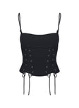 product Princess Polly Kiss And Tell Top Black Sleeveless Square Neck 