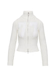 Nylah Zip Up Knit Jacket White