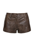 Kenickie Stud Micro Shorts Brown