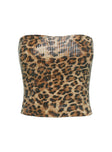 product Princess Polly Learn To Fly Strapless Sequin Top Leopard Sleeveless straight 