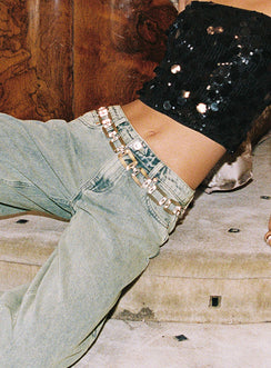 Let's Dance Chain Belt Silver