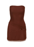 Lowrey Strapless Mini Dress Chocolate