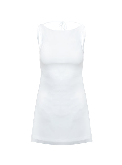 Lukea Sleeveless Mini Dress White