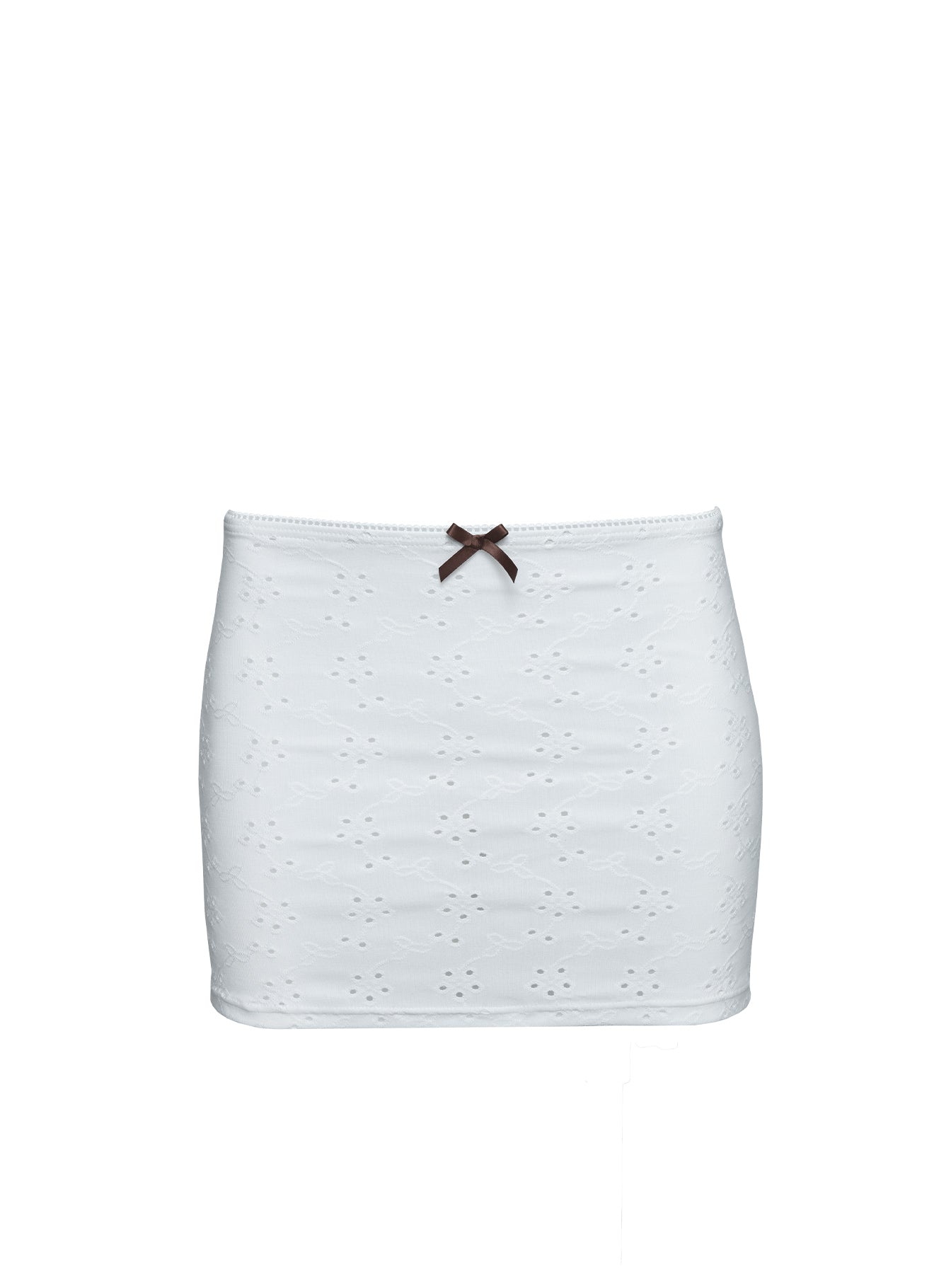Lucky Bay Anglaise Swim Mini Skirt White