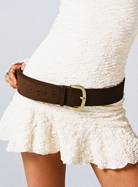 Lunah Low Waist Belt Brown