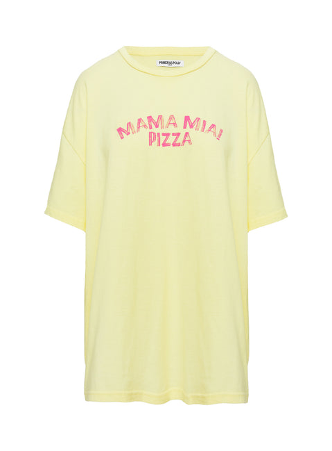 product Princess Polly Made With Love Graphic Top Pastel Yellow Half Sleeves Crew Neck 