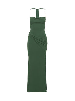 product Princess Polly Marchesi Cupro Maxi Dress Green Straight Neck 