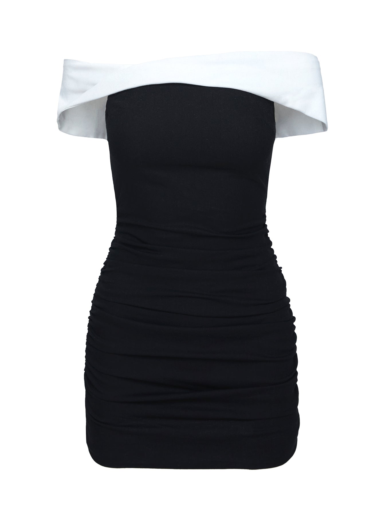 Black white short dress hotsell