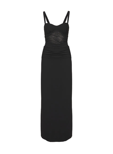 product Princess Polly Mazzola Maxi Dress Black Sweetheart Neckline 