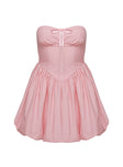 Melaina Bubble Hem Mini Dress Pink