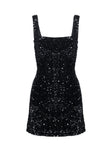 product Princess Polly Miss Me Sequin Mini Dress Black Square Neck 