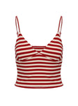 Miztaray Cami Top Red / Cream Stripe