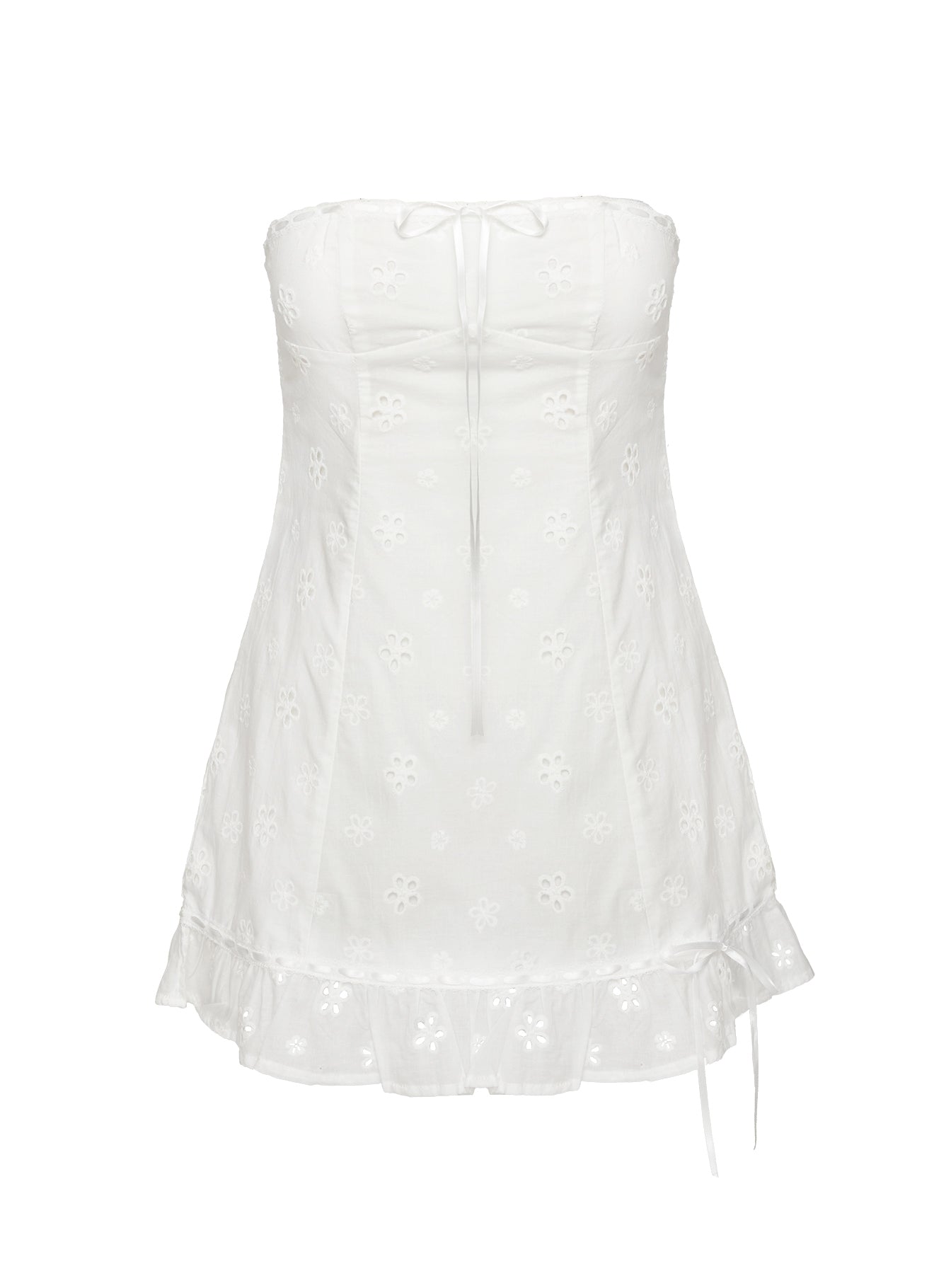 product Princess Polly Molloy Strapless Mini Dress White Straight Neck 