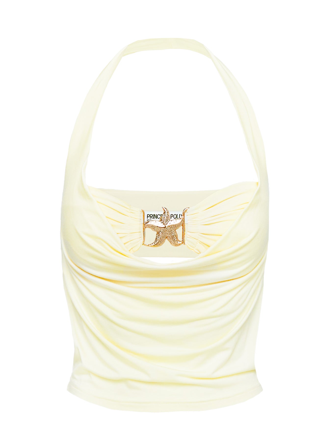 product Princess Polly Money Talks Star Detail Top Yellow Sleeveless Cowl 