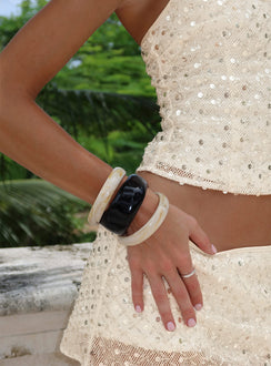 Madlen Resin Cuff Black