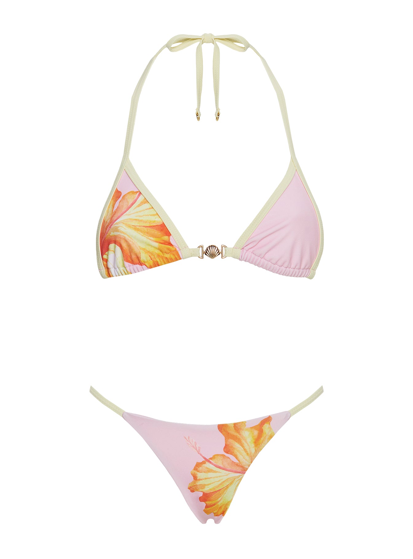 Beach Walk Bikini Bottoms Pink Floral