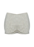 Mousie Micro Shorts Cream Plaid