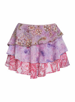 product Princess Polly Mystica Layered Mini Skirt Pink Multi Mini Skirts 