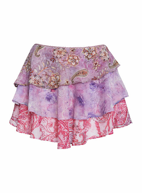 product Princess Polly Mystica Layered Mini Skirt Pink Multi Mini Skirts 