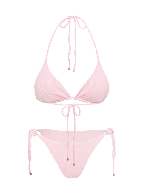 Nevaeh Triangle Bikini Top Pale Pink
