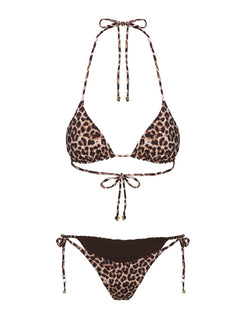 Nevaeh Triangle Bikini Top Leopard