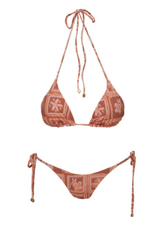 Nevaeh Triangle Bikini Top Rust / Pink
