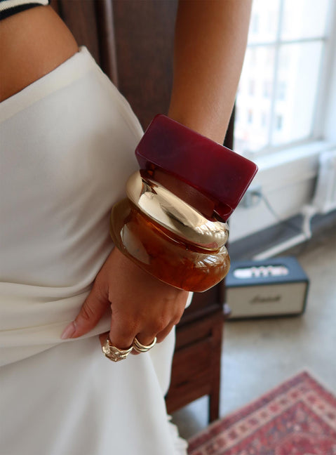 Need My Love Resin Cuff Set Multi