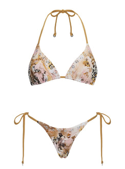 Noxie Triangle Bikini Top Leopard Multi