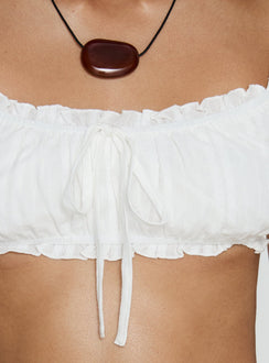 Nyelle Micro Crop Top White