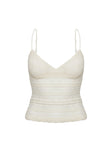 product Princess Polly Orabela Lace Top Cream Sleeveless V-Neck 