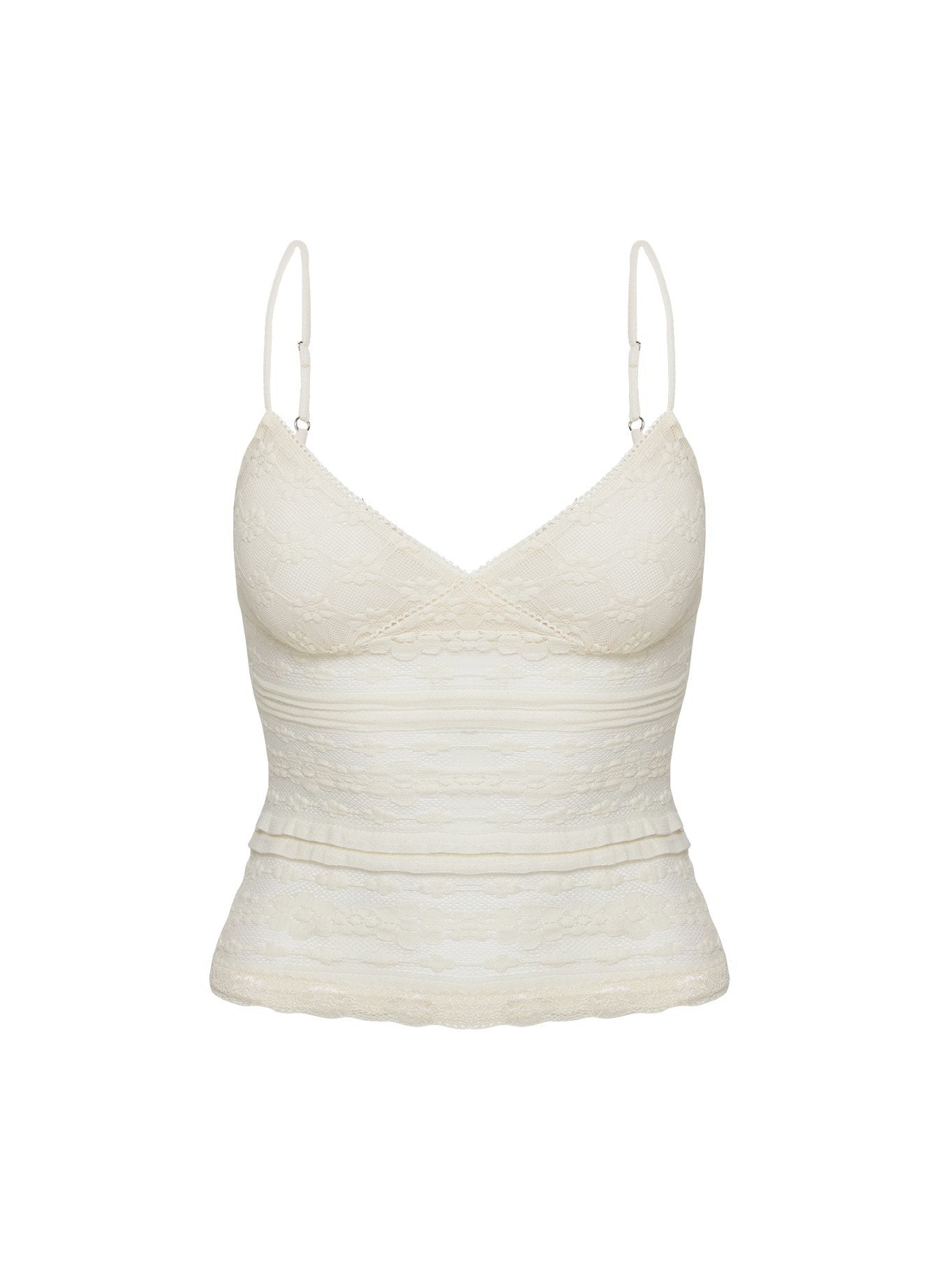 product Princess Polly Orabela Lace Top Cream Sleeveless V-Neck 