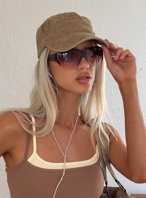 Odera Military Cap Washed Green