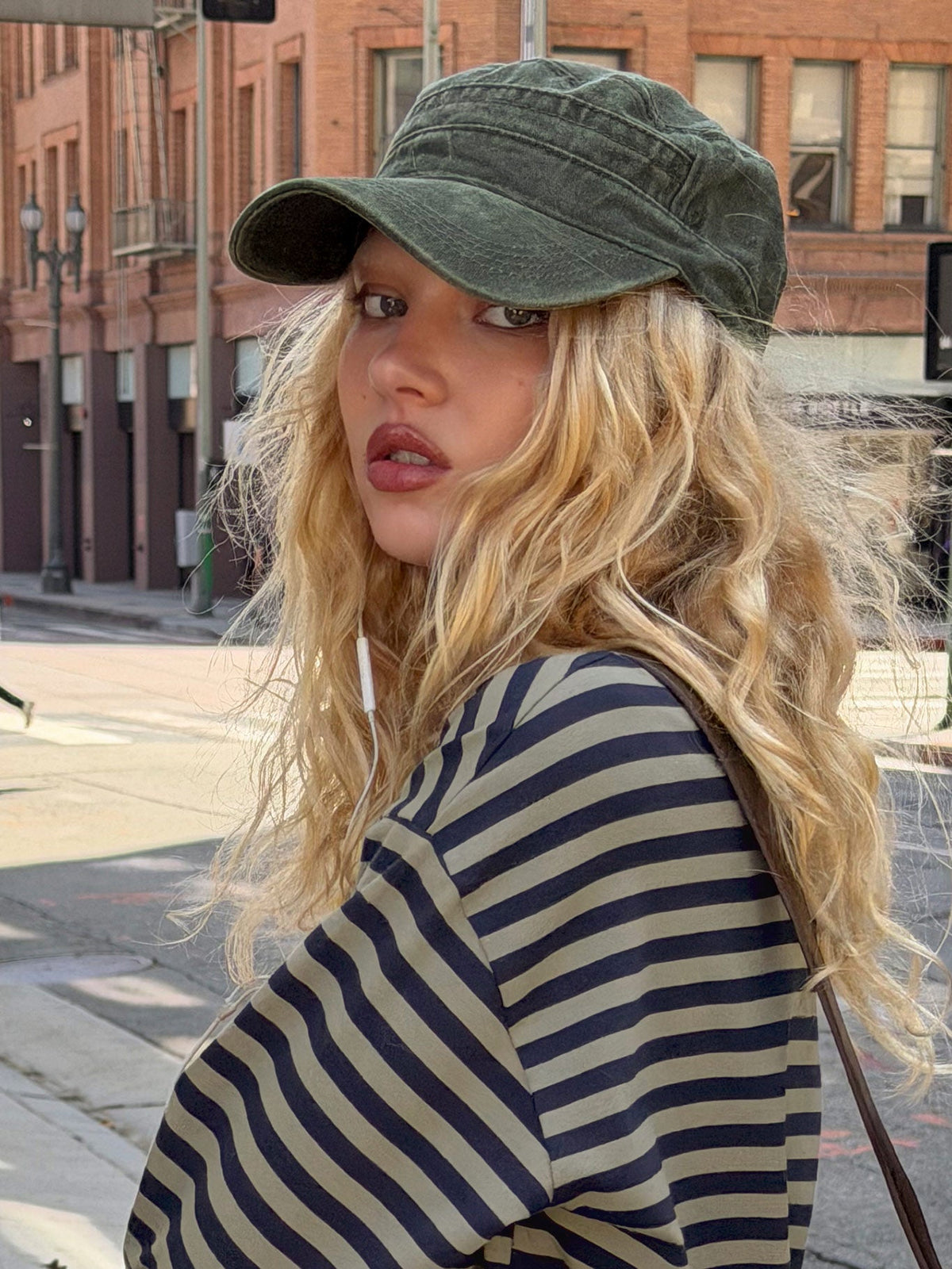 Odera Militär-Cap, verwaschenes Khaki