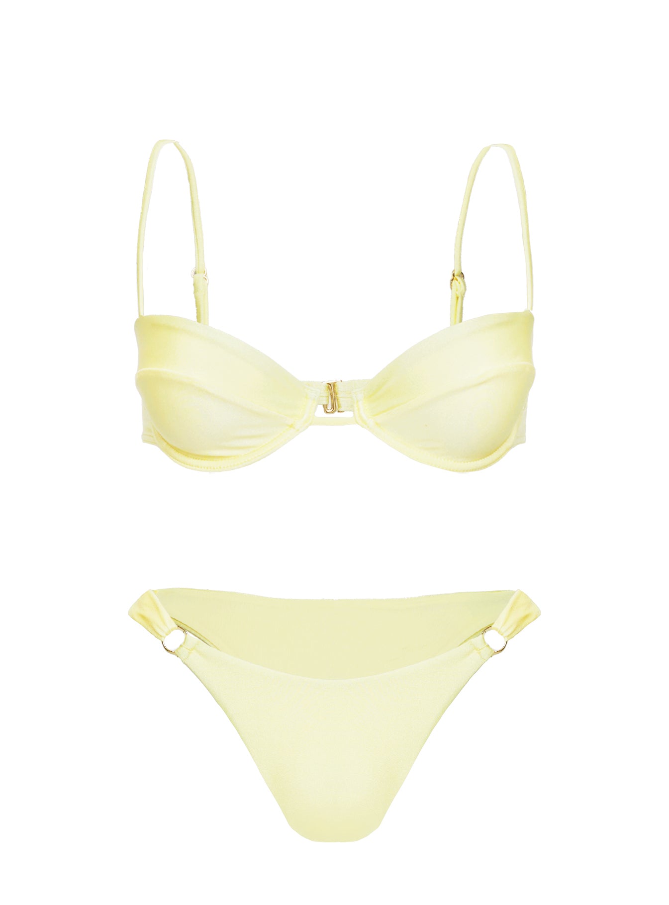 Presson Shine Underwire Bikini Top Yellow