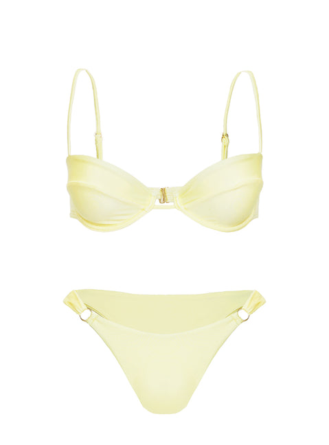 Presson Shine Underwire Bikini Top Yellow