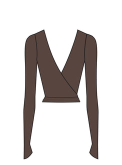 Pirouette Active Wrap Top Brown